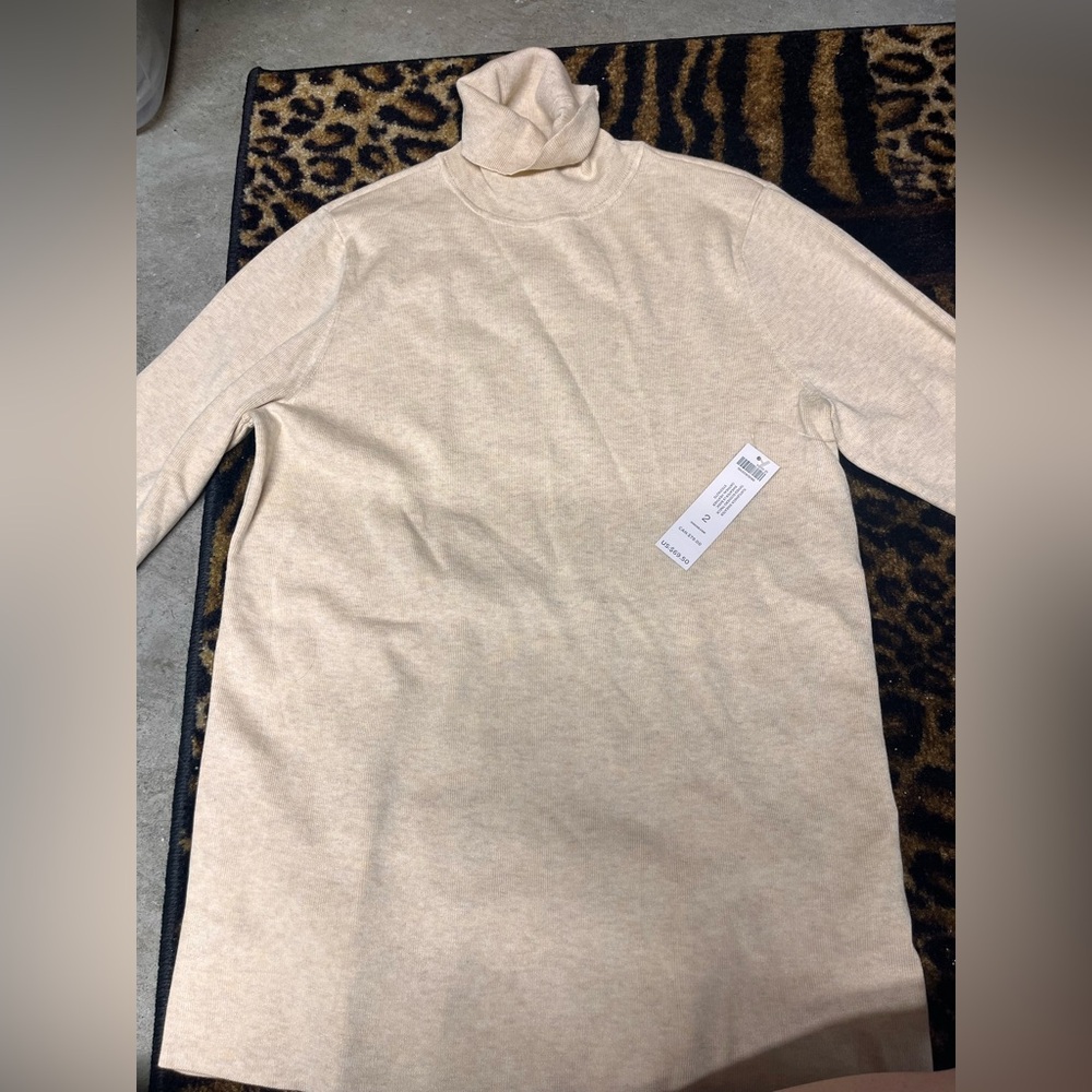 Chicos Cream Turtleneck Sweater